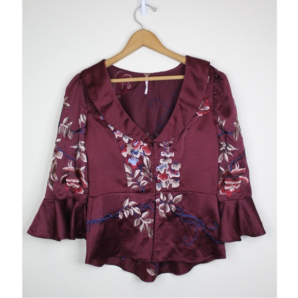 Free People Beautiful Dreams Embroidered Top - Picture 4 of 17